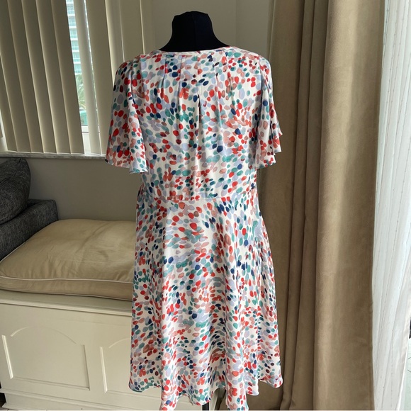 Maeve Anthropologie Watercolor Dot Shift lined Dress XS - Picture 5 of 11